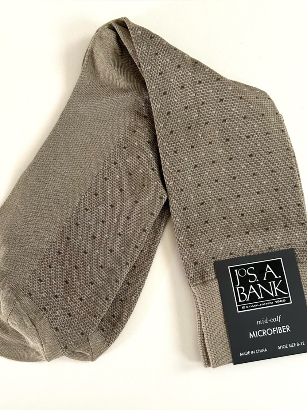 (NWT) Socks Jos A Bank Mid-Calf Microfiber 100% Nylon - Size 8-12